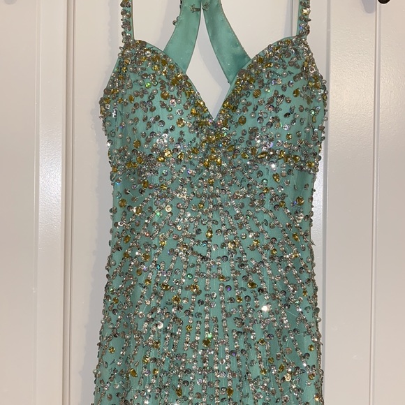 Sean Collection Mint Green Prom Dress! - Picture 5 of 15